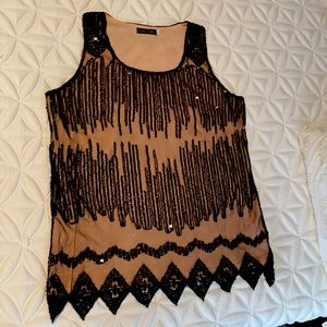 PrettyGuide XL Sequin Flowy Sparkly Cocktail Tank